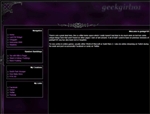 Tablet Screenshot of geekgirl101.org